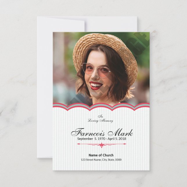 Plantilla de tarjeta de oración funeraria imprimib (Anverso)