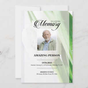 Plantilla de tarjeta de oración TulipFuneral