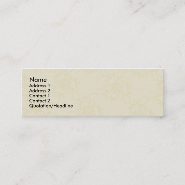 Plantilla de tarjeta de perfil de patrón (Anverso)