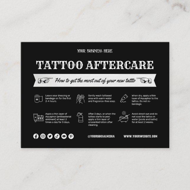 Plantilla de tarjeta de postergación de tatuaje ne (Anverso)