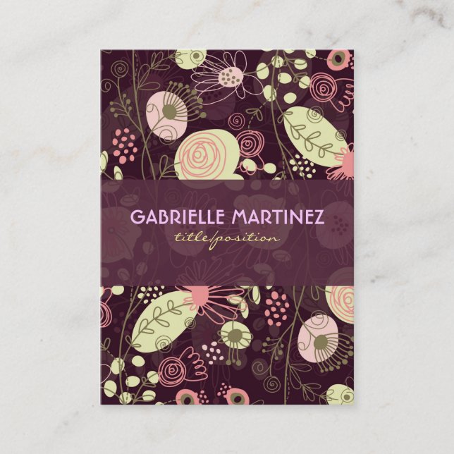 Plantilla de tarjeta de presentación de flores de  (Anverso)