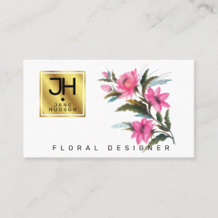 Plantilla de tarjeta de presentación de flores ele