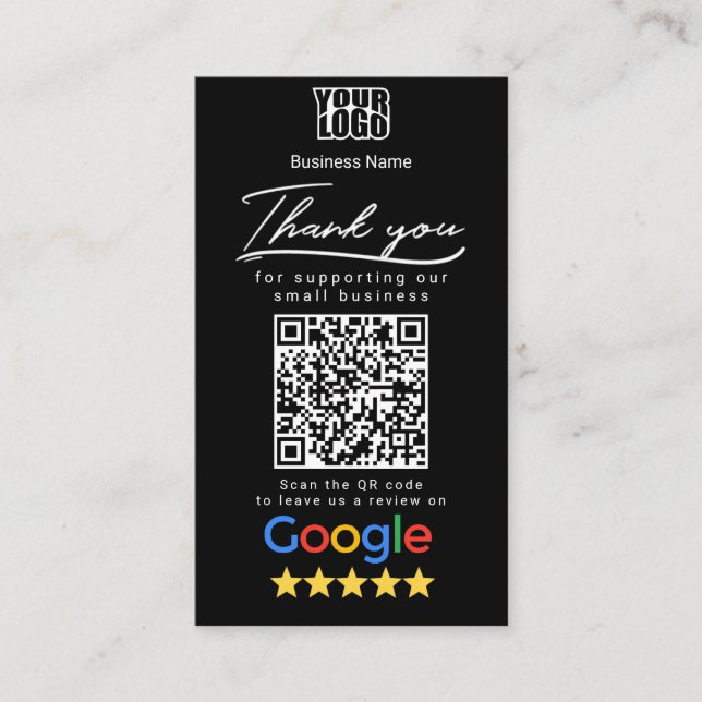 Plantilla de tarjeta de presentación de Google Rev (Anverso)