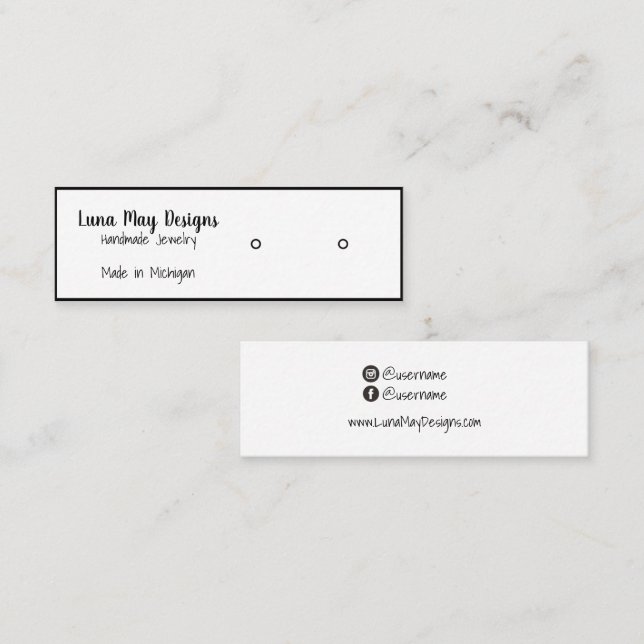 Plantilla de tarjeta de presentación de joyas (Anverso / Reverso)