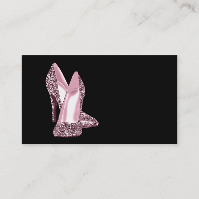 Plantilla de tarjeta de presentación de zapatos de (Anverso)