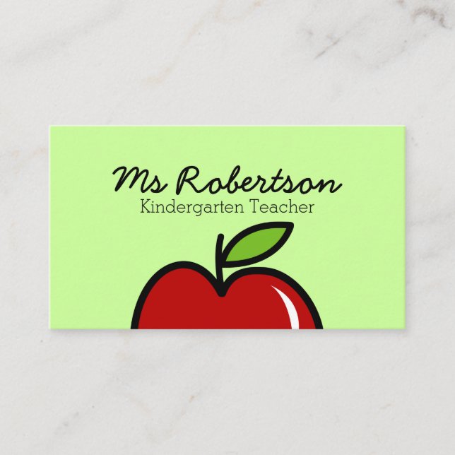 Plantilla de tarjeta de presentación del profesor  (Anverso)