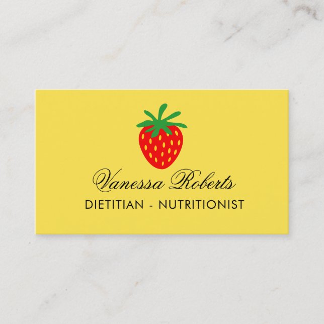 Plantilla de tarjeta de presentación nutricionista (Anverso)