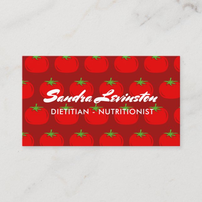 Plantilla de tarjeta de presentación nutricionista (Anverso)