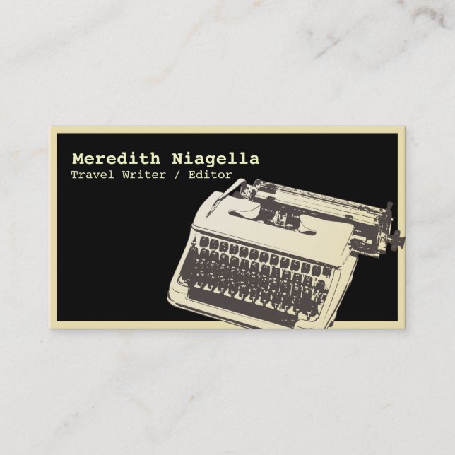 Plantilla de tarjeta de presentación para escritor (Anverso)