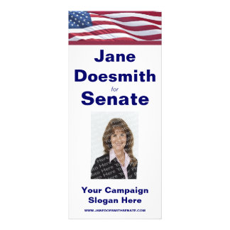 Plantilla de tarjeta de rack de campaña electoral