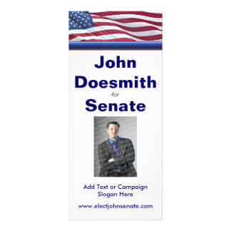 Plantilla de tarjeta de rack de campaña electoral