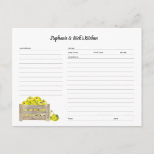 plantilla de tarjeta de receta de Apple Crate