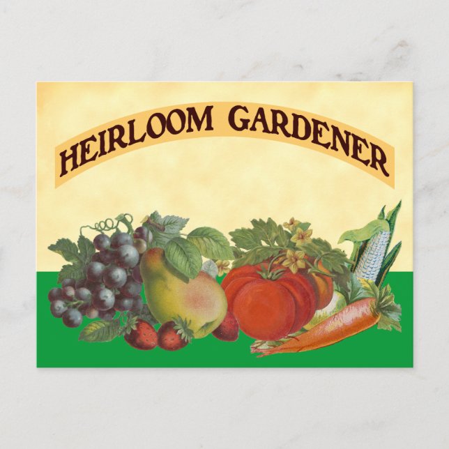 Plantilla de tarjeta de receta de Heirloom Gardene (Anverso)