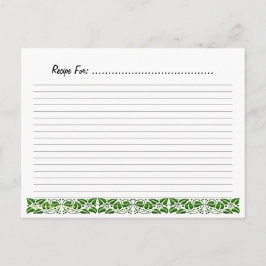 plantilla de tarjeta de receta de hojas verdes org