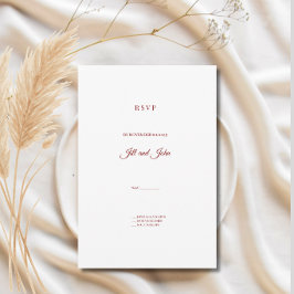 Plantilla de tarjeta de respuesta de boda minimali