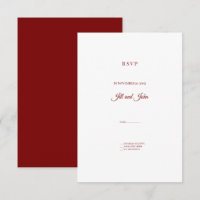 Plantilla de tarjeta de respuesta de boda minimali