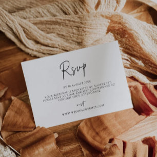Plantilla de tarjeta de respuesta de boda moderna