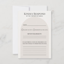 Plantilla de tarjeta de respuesta RSVP de boda con