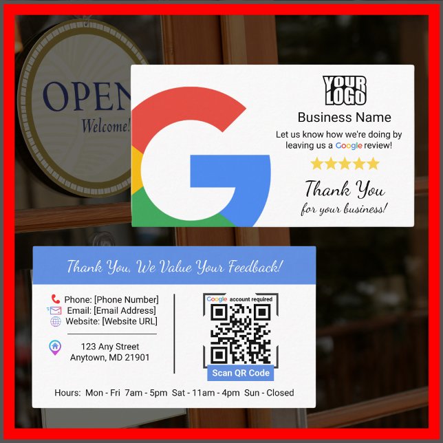 Plantilla de tarjeta de revisión de Google con enl (Subido por el creador)