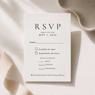 Plantilla de Tarjeta de RSVP de Boda con Letra Scr