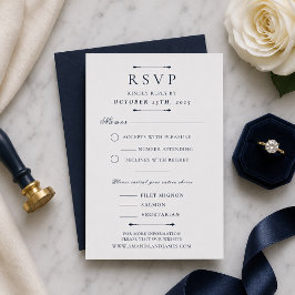 Plantilla de Tarjeta de RSVP de Boda Minimalista d