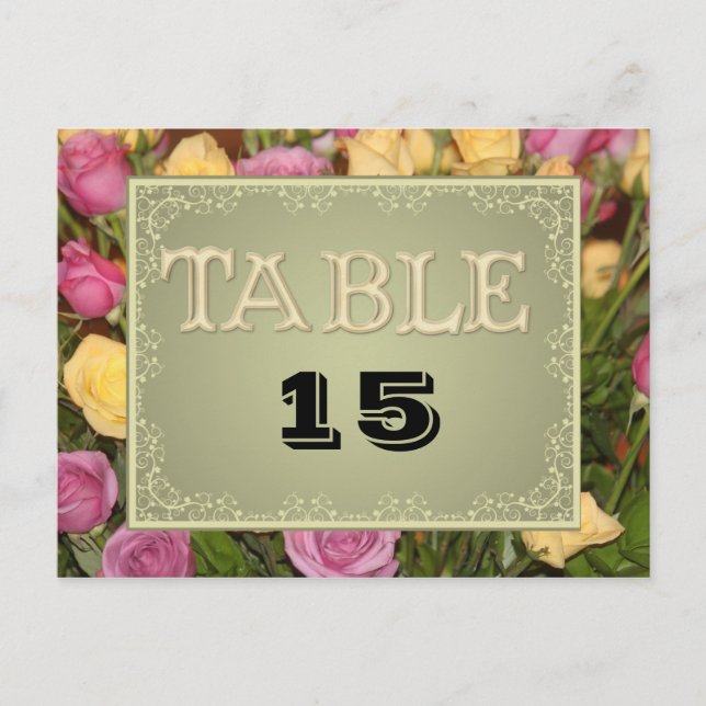 PLANTILLA DE TARJETA DE TABLA boda (Anverso)