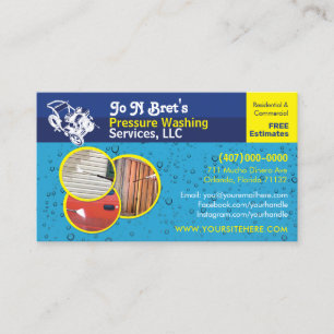 Plantilla de tarjeta de trabajo de lavado y limpie