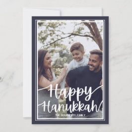 Plantilla de tarjeta de vacaciones de Hanukkah - A