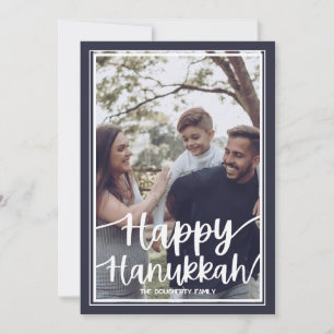 Plantilla de tarjeta de vacaciones de Hanukkah - A