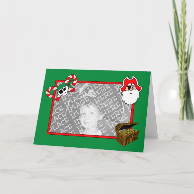 Plantilla de tarjeta de vacaciones pirata (Diseño  (Anverso)