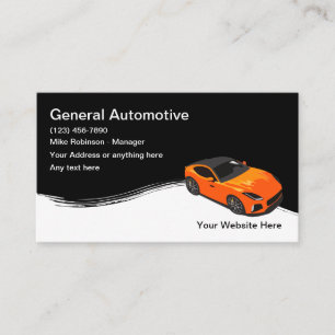 Plantilla de Tarjeta de Visita Automotriz Fría