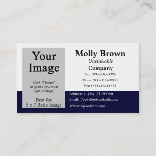Plantilla de tarjeta de visita Blue White Blank