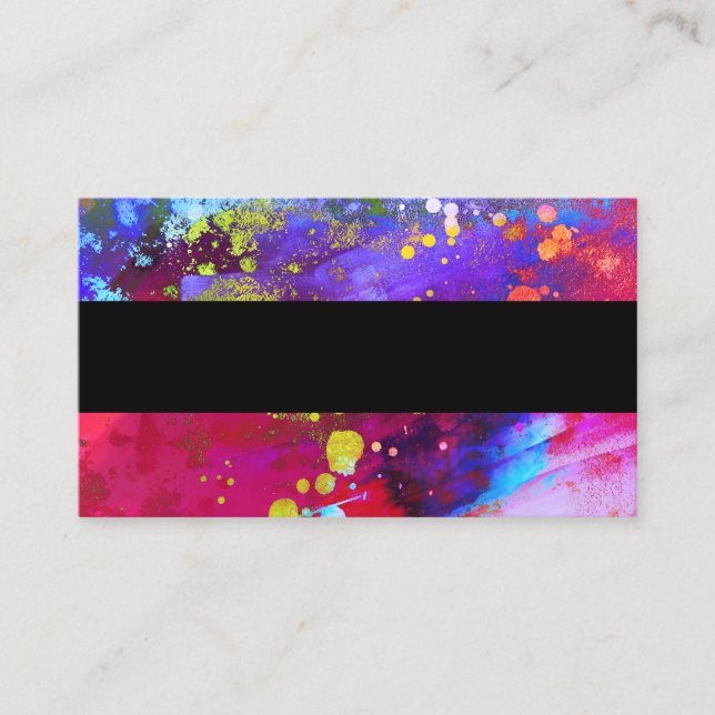 plantilla de tarjeta de visita coloreada de arte a (Anverso)