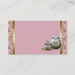 Plantilla de Tarjeta de Visita Damasco Rosa y Dora