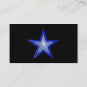Plantilla de tarjeta de visita Dark Blue Star negr