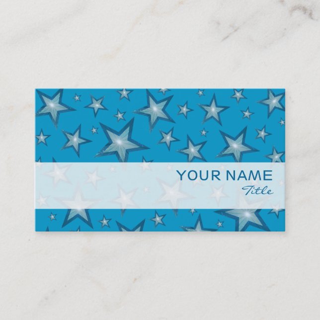 plantilla de tarjeta de visita de banda de Blue St (Anverso)