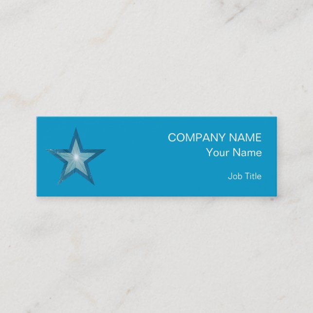 plantilla de tarjeta de visita de Blue Star azul d (Anverso)