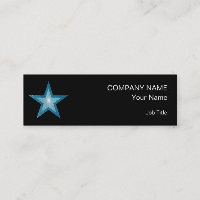 plantilla de tarjeta de visita de Blue Star con ne (Anverso)