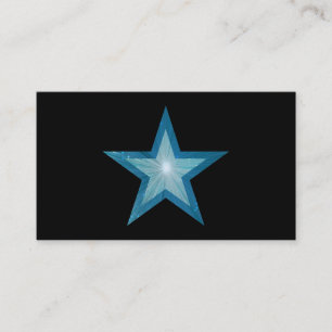 plantilla de tarjeta de visita de Blue Star negra