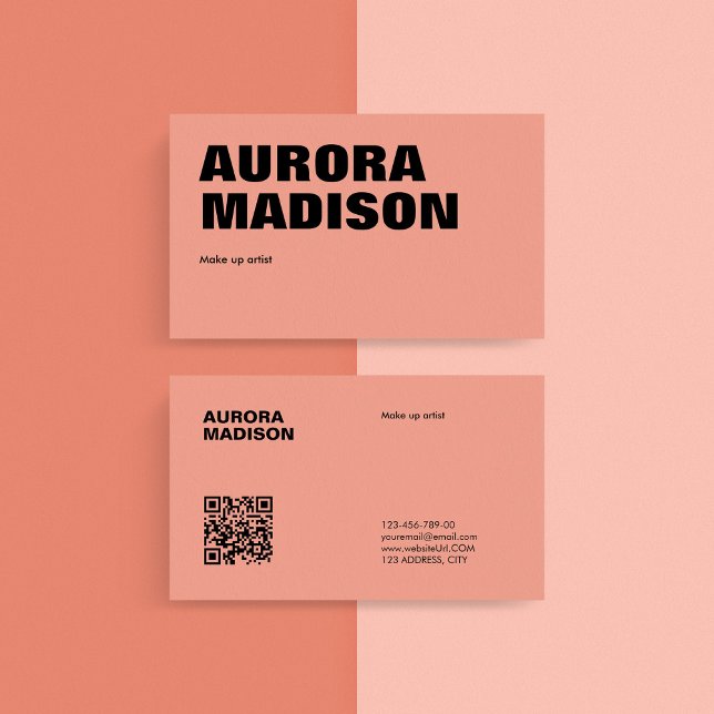 Plantilla de tarjeta de visita de Boho editable Có (Editable Boho Business Card Template QR Code)