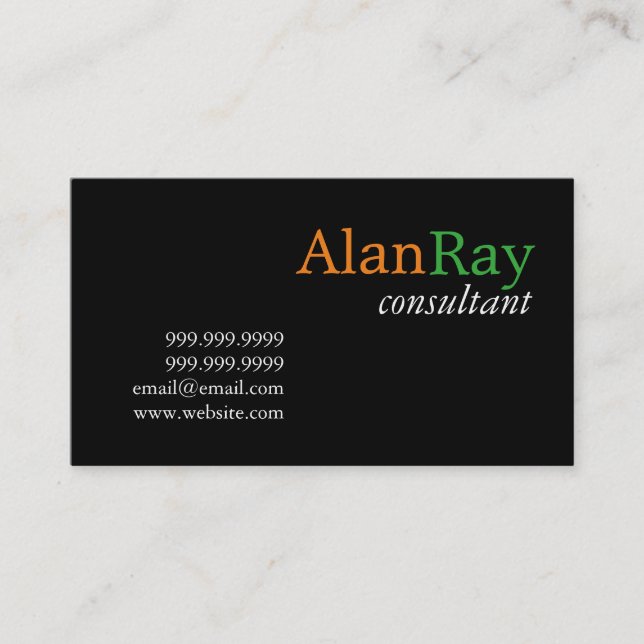 Plantilla de tarjeta de visita de consultor modern (Anverso)