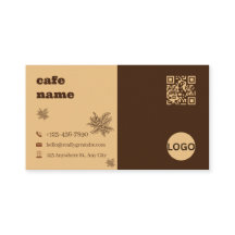 Plantilla de Tarjeta de Visita de Dos Tonos Cafe B
