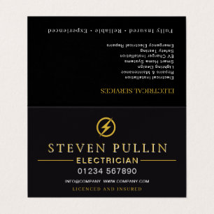 Plantilla de Tarjeta de Visita de Electricista Mod