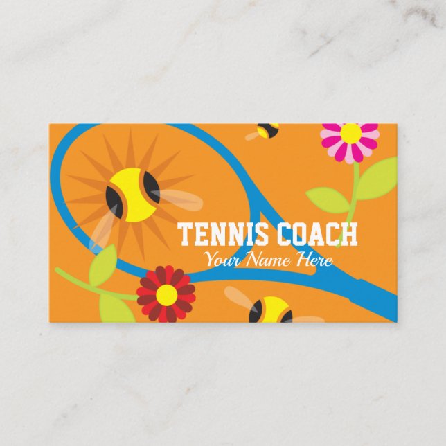 plantilla de tarjeta de visita de entrenador de te (Anverso)