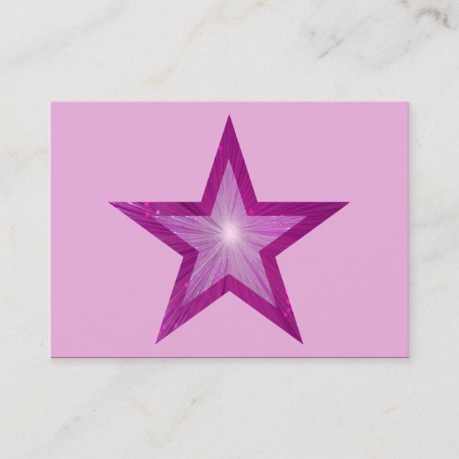 Plantilla de tarjeta de visita de Estrella rosa br (Anverso)