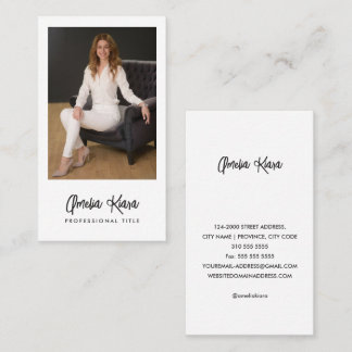 Plantilla de tarjeta de visita de foto profesional