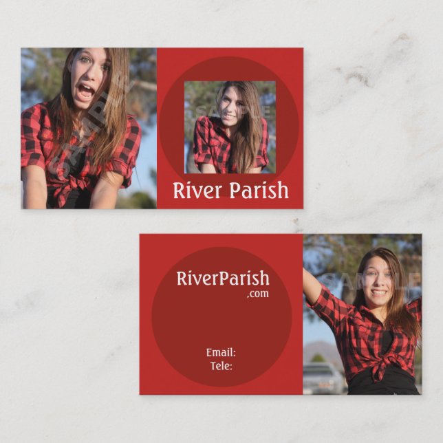 Plantilla de tarjeta de visita de fotografía de ca (Anverso / Reverso)