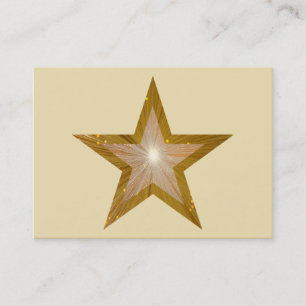 Plantilla de tarjeta de visita de Gold Star con cr