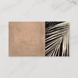 plantilla de tarjeta de visita de hoja de palma fo