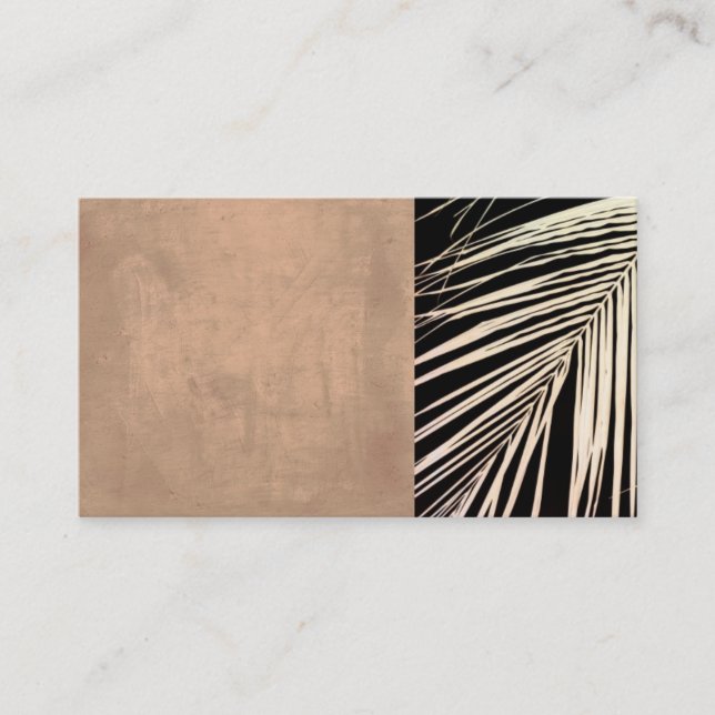 plantilla de tarjeta de visita de hoja de palma fo (Anverso)